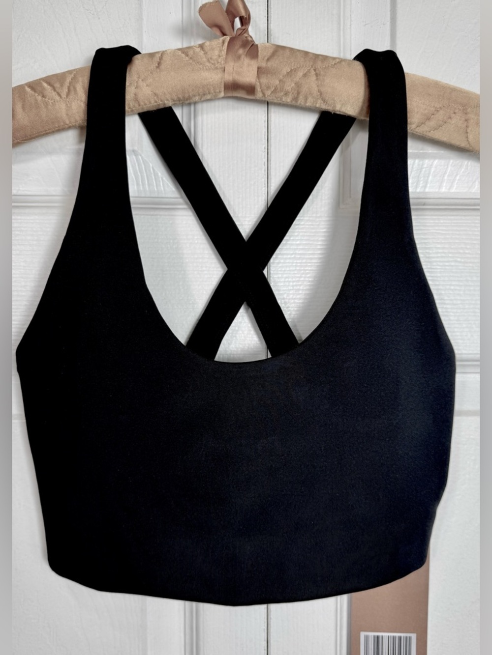 Girlfriend Collective Criss Cross Sports Bra XS Black NWT Sustainable Activewear